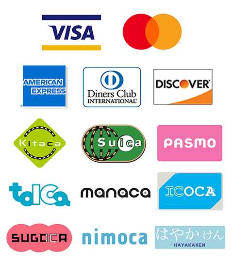 各種クレジットカード利用可
